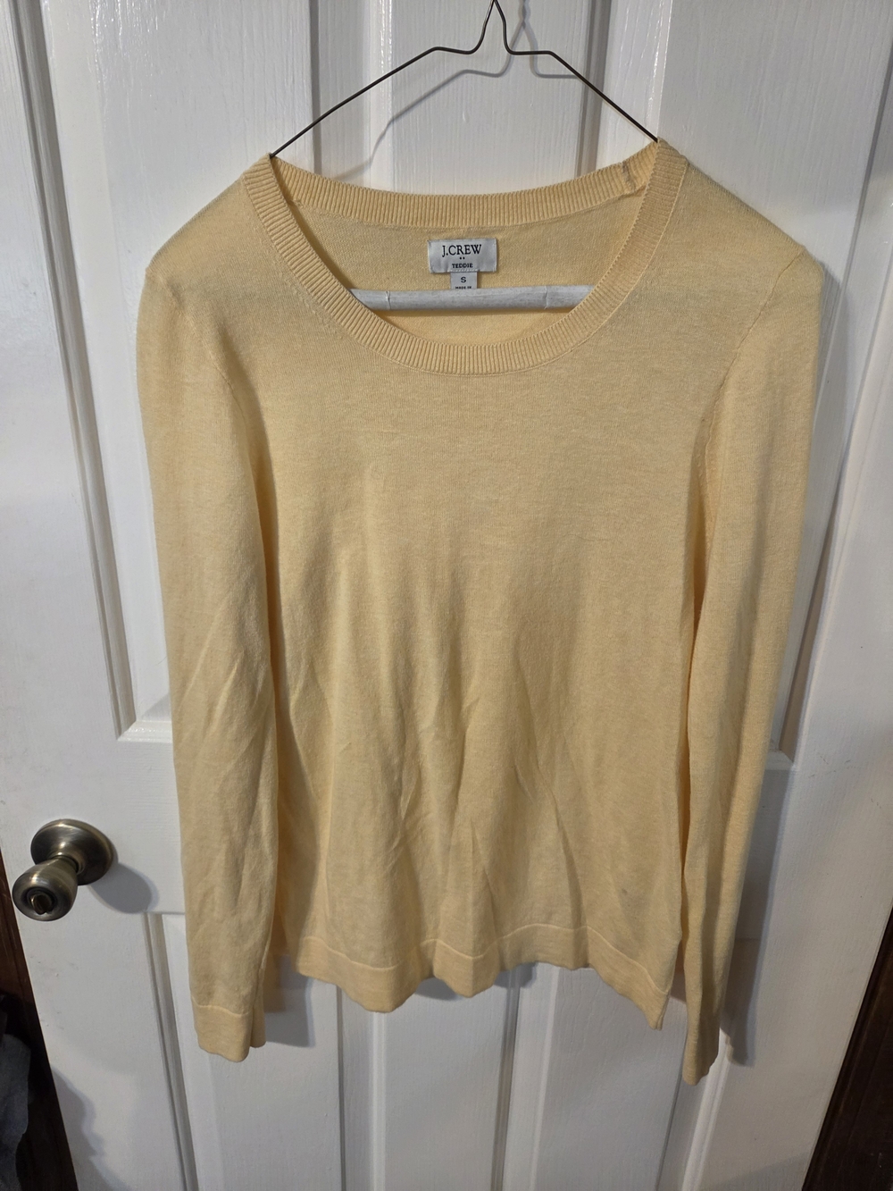 J. Crew Pale Yellow Crewneck Sweater